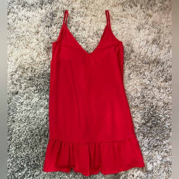 Red ASOS flair swing dress US 4 - Picture 2 of 4